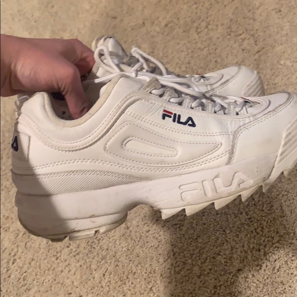 white chunky filas